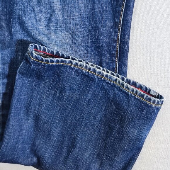 Old Navy Jeans men's size 30/32 dark wash ink blue Famous Jeans boot cut - Picture 10 of 13